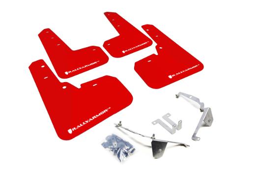 Rally Armor Mud Flaps - Red/White Logo