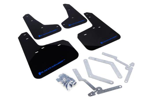 Rally Armor Mud Flaps - Black/Blue Logo