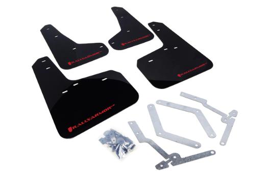 Rally Armor Mud Flaps - Black/Red Logo