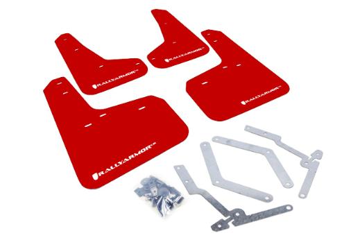 Rally Armor Mud Flaps - Red/White Logo