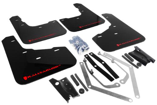 Rally Armor Mud Flaps - Black/Red Logo