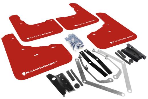 Rally Armor Mud Flaps - Red/White Logo