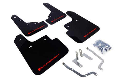 Rally Armor Mud Flaps - Black/Red Logo