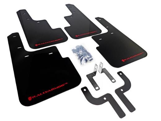 Rally Armor Mud Flaps - Black/Red Logo