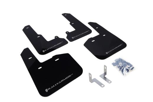 Rally Armor Mud Flaps - Black/Silver Logo