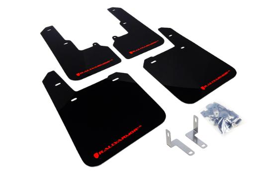 Rally Armor Mud Flaps - Black/Red Logo