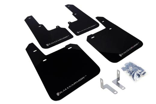 Rally Armor Mud Flaps - Black/Silver Logo