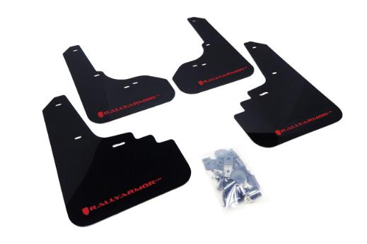 Rally Armor Mud Flaps - Black/Red Logo