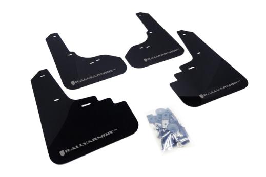 Rally Armor Mud Flaps - Black/Silver Logo