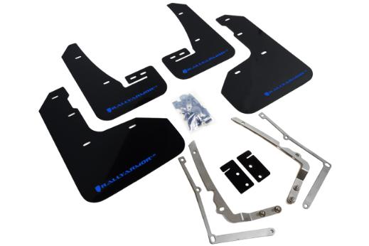 Rally Armor Mud Flaps - Black/Blue Logo