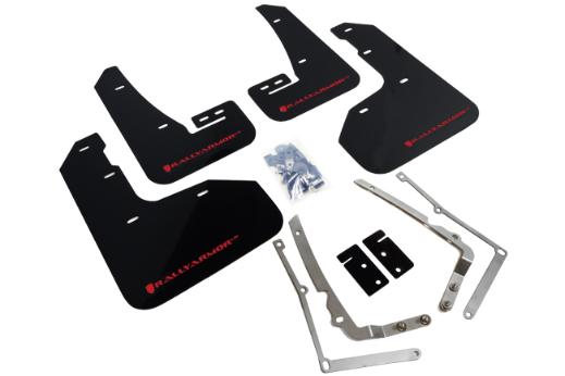 Rally Armor Mud Flaps - Black/Red Logo