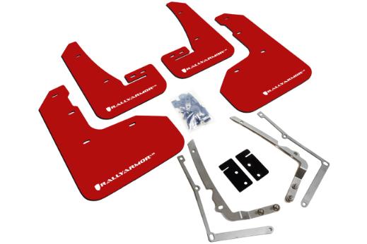 Rally Armor Mud Flaps - Red/White Logo