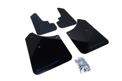 Rally Armor Mud Flaps - Black/Blue Logo