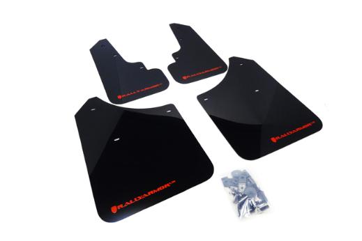 Rally Armor Mud Flaps - Black/Red Logo