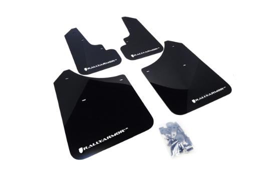 Rally Armor Mud Flaps - Black/White Logo