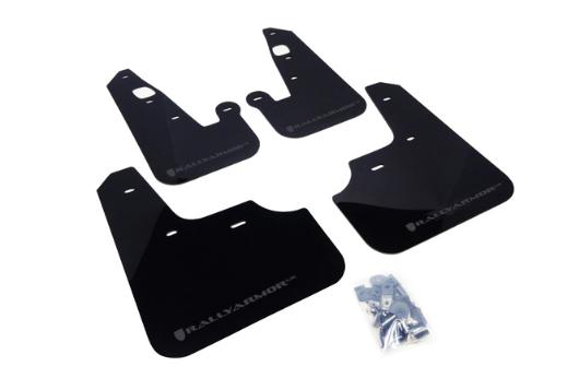 Rally Armor Mud Flaps - Black/Grey Logo