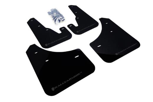 Rally Armor Mud Flaps - Black/Grey Logo