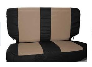 Rampage Interior Comfort Combo Pack with Rear Black/Grey Polycanvas Seat Cover and 2 Belt Pads 