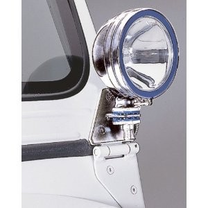 Rampage Windshield Hinge Light Brackets - Stainless Steel