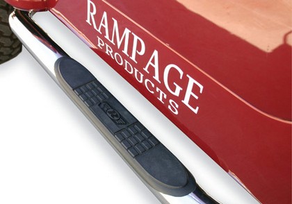 Rampage Body Side Guards with Step (Polished Stainless Steel)