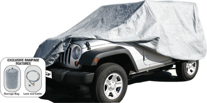 Rampage Car Cover - 4 Layer Grey (Includes Lock, Cable & Storage Bag)