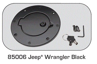 Rampage Billet Style Gas Cover with Locking Door (Black)