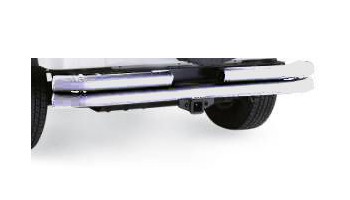 Rampage Double Tube Rear Bumper with Receiver - Stainless Steel