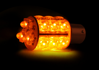 Recon 1157 (18 L.E.D.s on each bulb) 360 Degree L.E.D. Bulb - AMBER