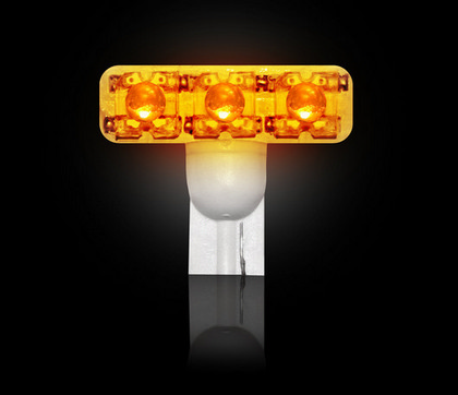 Recon 194 T-10 High-Power 1-Watt L.E.D. Bulb - AMBER (6 L.E.Ds on Each Bulb)