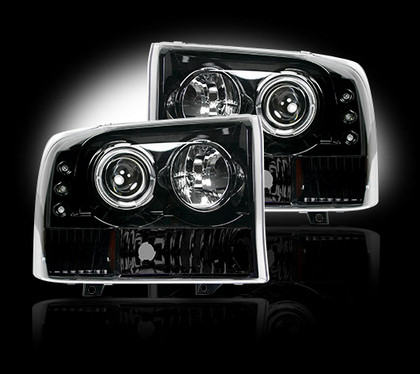 Recon Projector Headlight Set - Smoked / Black