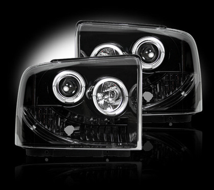 Recon Projector Headlight Set - Smoked / Black