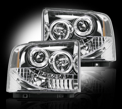 Recon Projector Headlight Set - Clear / Chrome