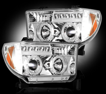 Recon Projector Headlight Set - Clear / Chrome