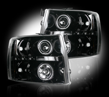 Recon Projector Headlight Set - Smoked / Black