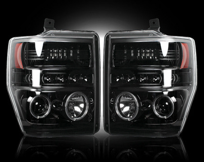 Recon Projector Headlight Set - Smoked / Black