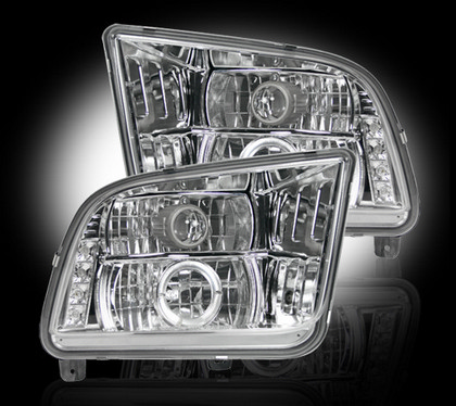 Recon Projector Headlight Set - Clear / Chrome