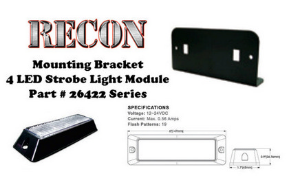 Recon L Bracket Single Head for 26422 LED Strobe Light