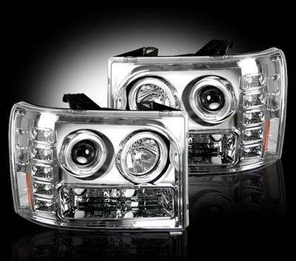 Recon Projector Headlight Set - Clear / Chrome