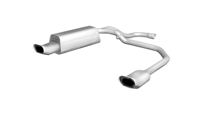 Remus Mufflers - Rallye Design Duplex Rear Muffler w/ Exhaust Tip (5.32x2.95 inch)