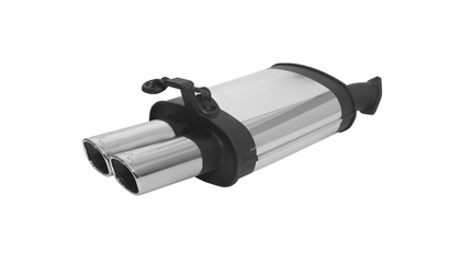 Remus Mufflers - Rear Muffler w/ 2 Angled Exhaust Tips (2.91x2.56 inch)