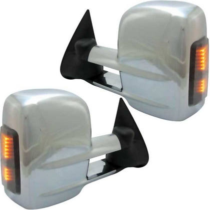 Restyling Ideas Towing Mirror Chrome Covers with LED Turn Signal Power Heated