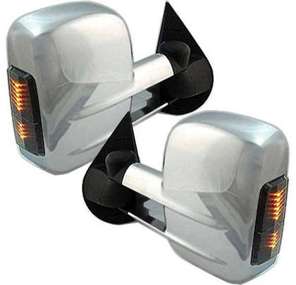 Restyling Ideas Towing Mirror Chrome Covers Covers with LED Turn Signal Manual - Chrome