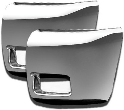 Restyling Ideas Bumper Corner Cover with Fog-Light Holes - Front, ABS Chrome