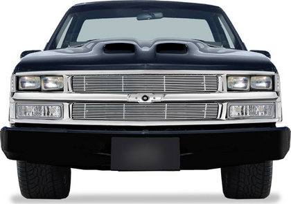 Restyling Ideas ABS Grille Insert - Chrome Stainless Steel Billet, Top