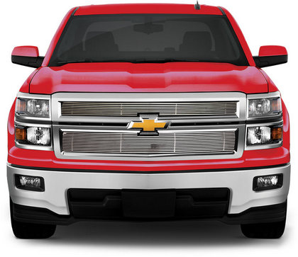 Restyling Ideas Grille Insert - Chrome Stainless Steel Billet, Top