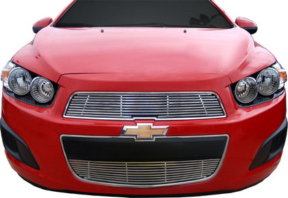 Restyling Ideas ABS Grille Insert - Chrome Stainless Steel Billet, Top Bumper