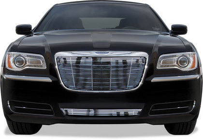 Restyling Ideas Grille Insert - Chrome Stainless Steel Billet, Top Bumper