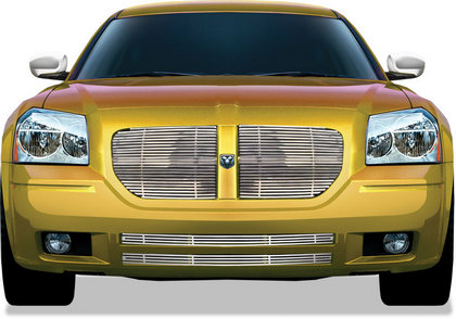 Restyling Ideas ABS Grille Insert - Chrome Stainless Steel Billet, Top Bumper