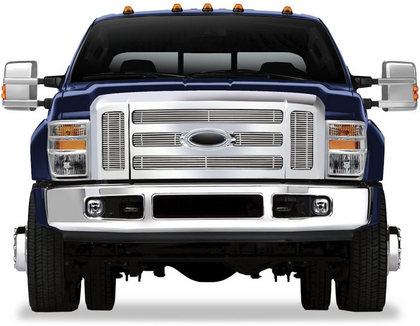 Restyling Ideas ABS Grille Insert - Chrome Stainless Steel Billet, Top