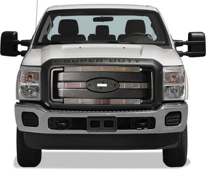 Restyling Ideas ABS Grille Insert - Chrome Stainless Steel Billet, Top